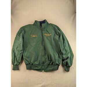 Vintage Hartwell Viasport Full Zip Jacket Size XL UAW Chrysler Plant Green
